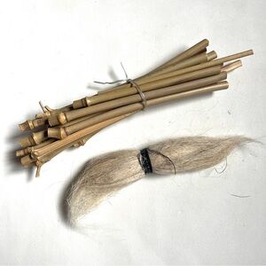 Make your own art brushes! Natural Bamboo Sticks and Fiber Bundle